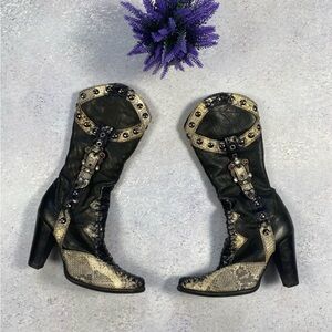 Cowboy Loriblu Women Leather Boots in Cowboys Style